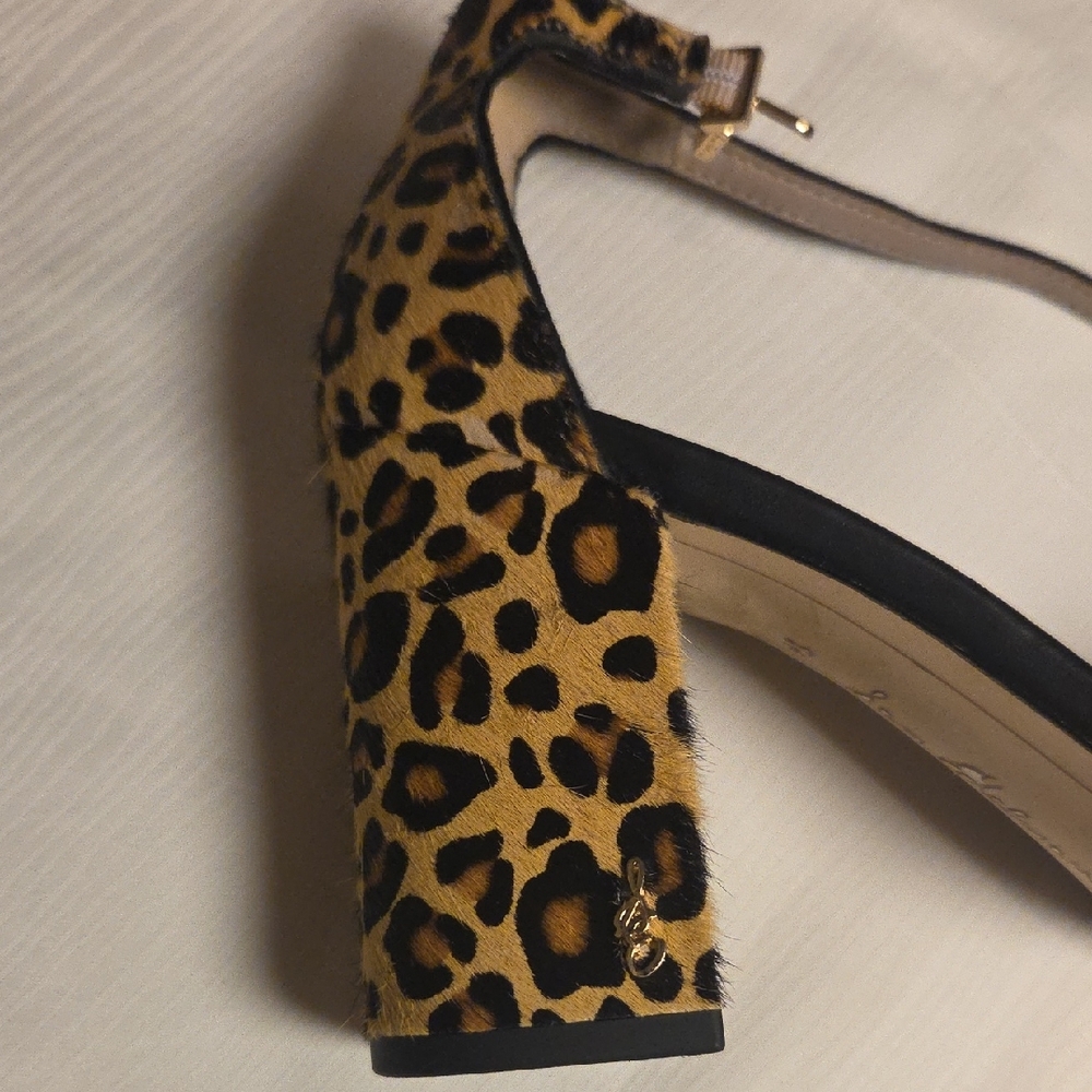 Sam Edelman Leopard and Black Heels - Picture 2 of 6